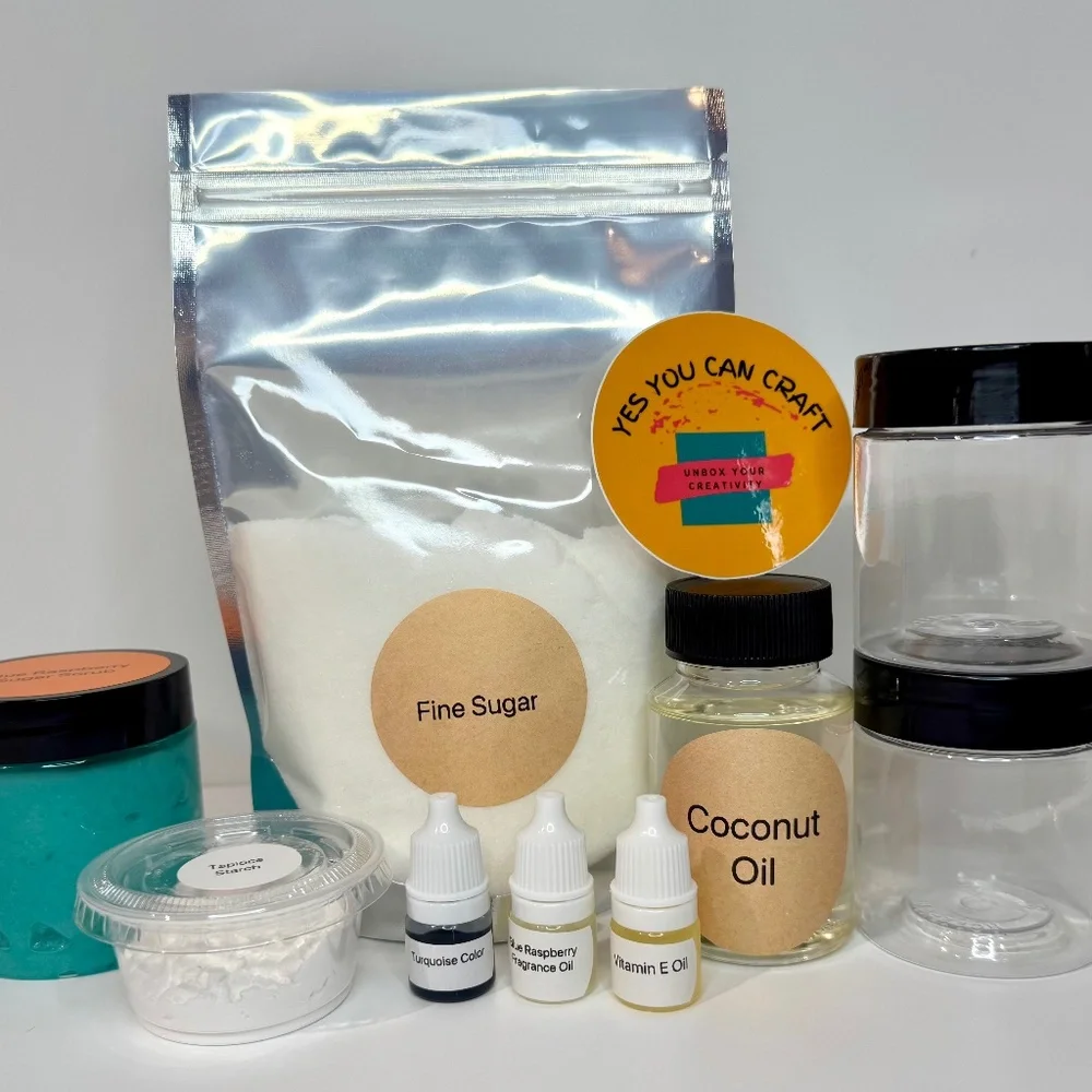 DIY Sugar Scrub Making Kit - Blue Raspberry